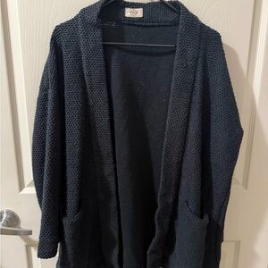 Marine Layer Black Textured Cardigan